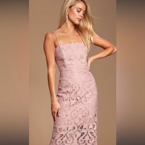 Bardot Lina Lace Square Neck Dress